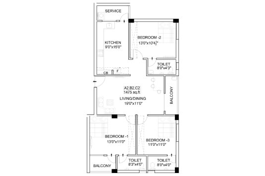 Nest Flourish 3 BHK 1475 Sqft