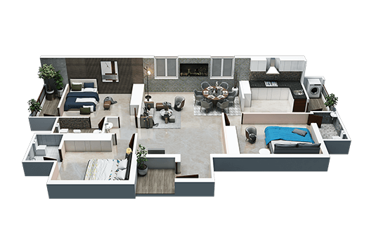 Nest Icon 3 BHK 1350 Sqft Nest Icon 3 BHK 1350 Sqft