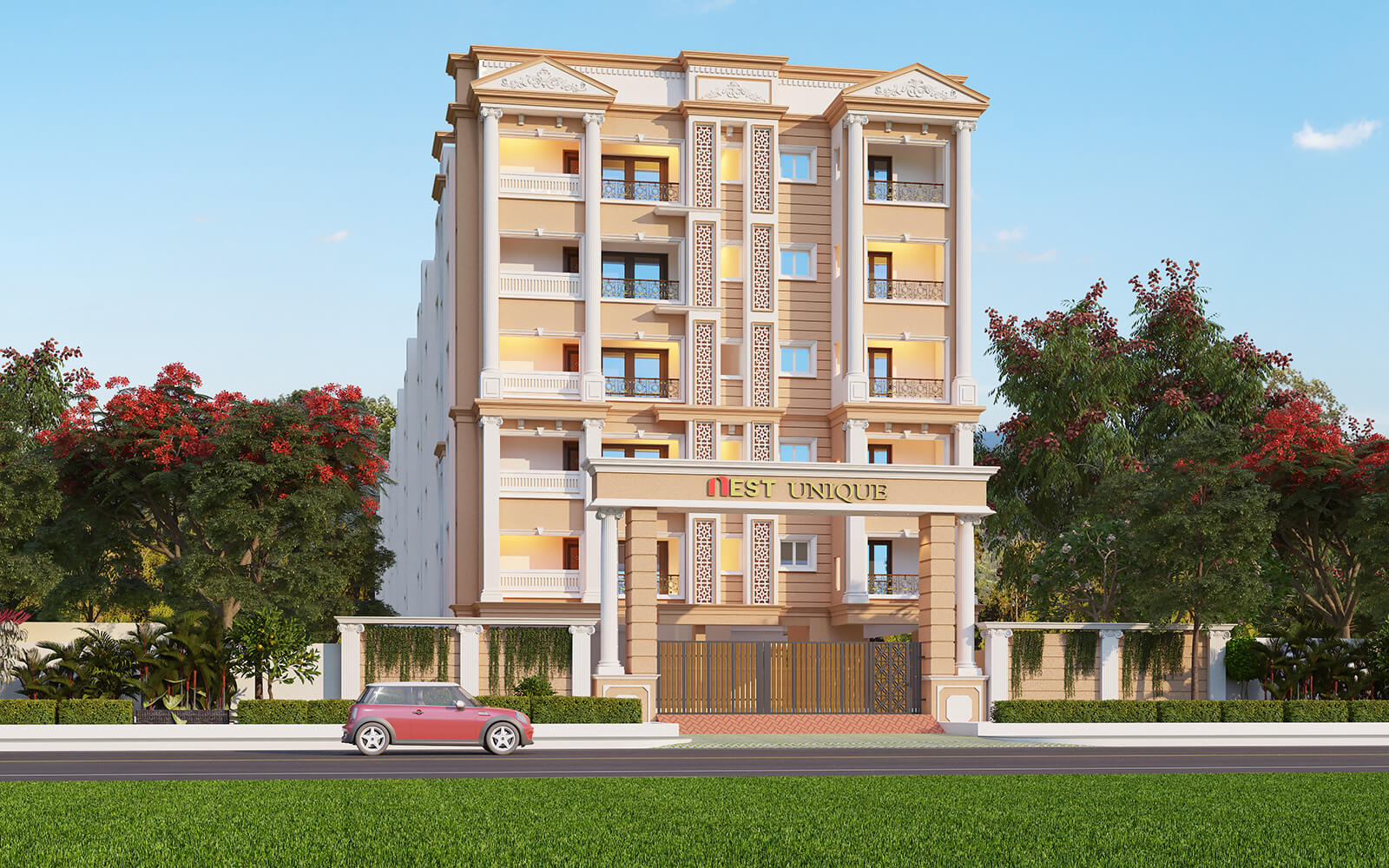 Artist's impression of the Nest Unique elevation